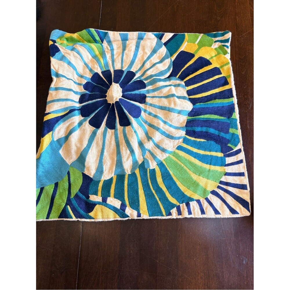 Bold Floral Pillow Cover  19.5”